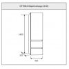 AQUAFORM - słupek łazienkowy wiszący 1D 2S OTTIMA biały połysk 40x140x32  AQ.401-1204011